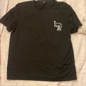 Black Short Sleeve Tee with LA Logo